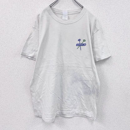 00s　GILDAN　ギルダン　半袖プリントTシャツ　企業T　ヴィンテージ　白　ホワイト　Lサイズ