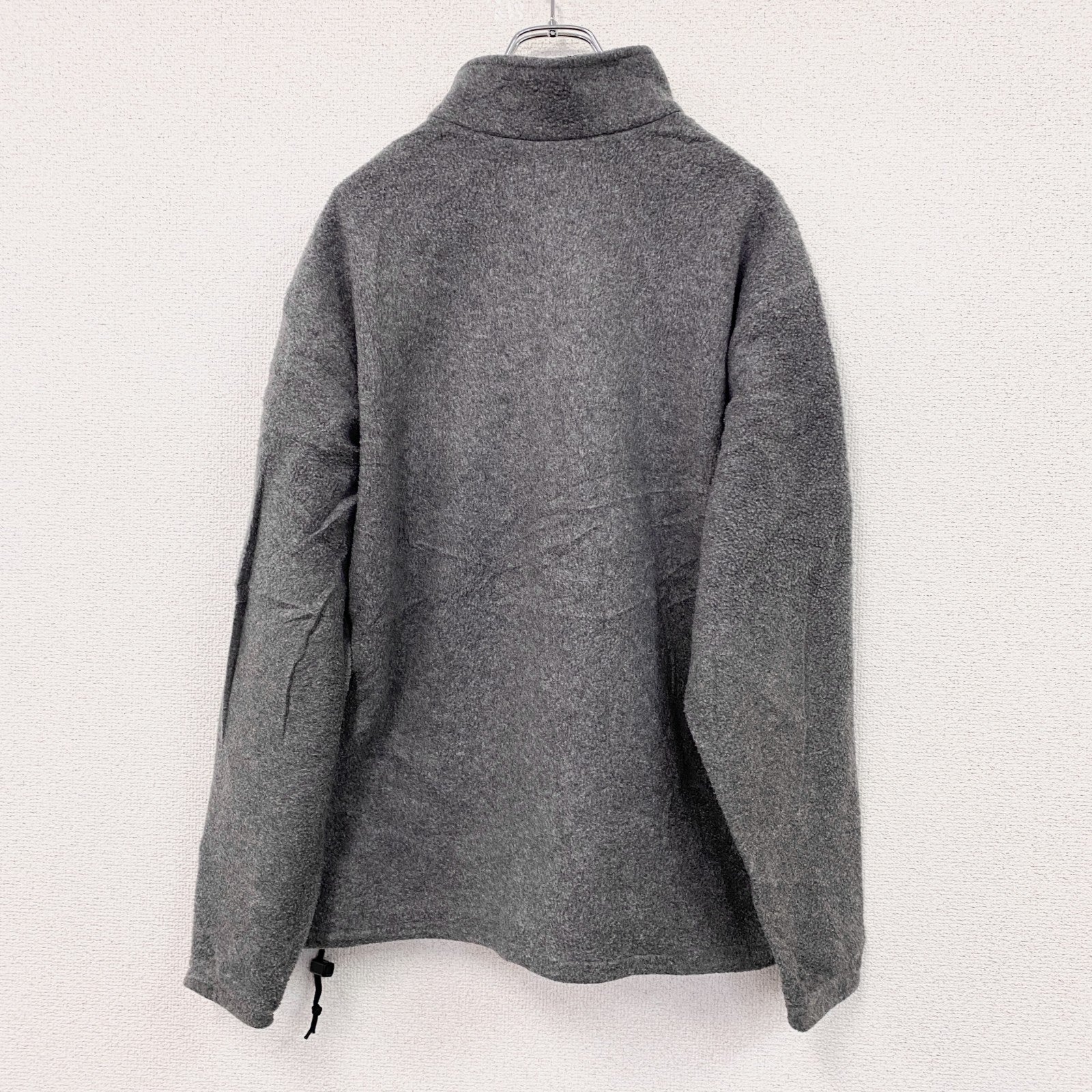 ～90s　J.CREW　ジェイクルー　ハーフジップフリースプルオーバー　ヴィンテージ　グレー　灰色　Mサイズ