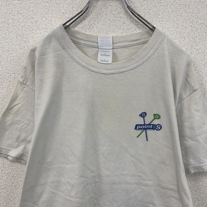 00s　GILDAN　ギルダン　半袖プリントTシャツ　企業T　ヴィンテージ　白　ホワイト　Lサイズ