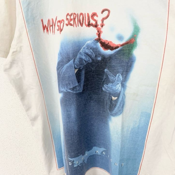 古着 used　00s　THE DARK KNIGHT　ダークナイト　ジョーカー　半袖ムービーTシャツ　白　ヴィンテージ　Lサイズ