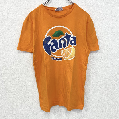 古着 used　Fanta ファンタ　オリジナル半袖プリントTシャツ　コカ・コーラ　春夏服　クルーネック　オレンジ　Sサイズ