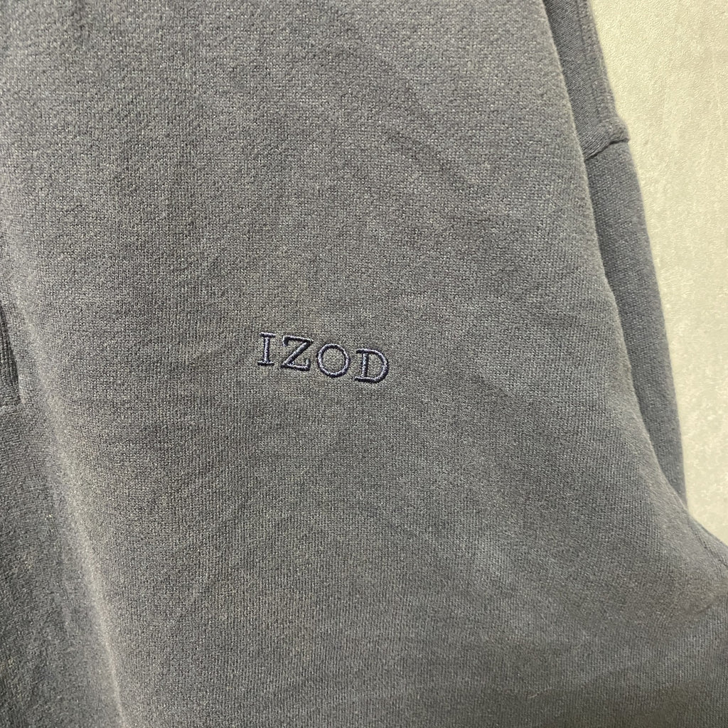 古着 used　IZOD　長袖ハーフジップスウェット　トレーナー　ハイネック　ロゴ刺繍　ワンポイントロゴ　秋冬服　Lサイズ