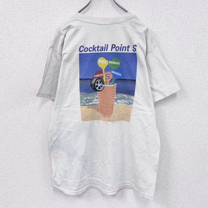 00s　GILDAN　ギルダン　半袖プリントTシャツ　企業T　ヴィンテージ　白　ホワイト　Lサイズ