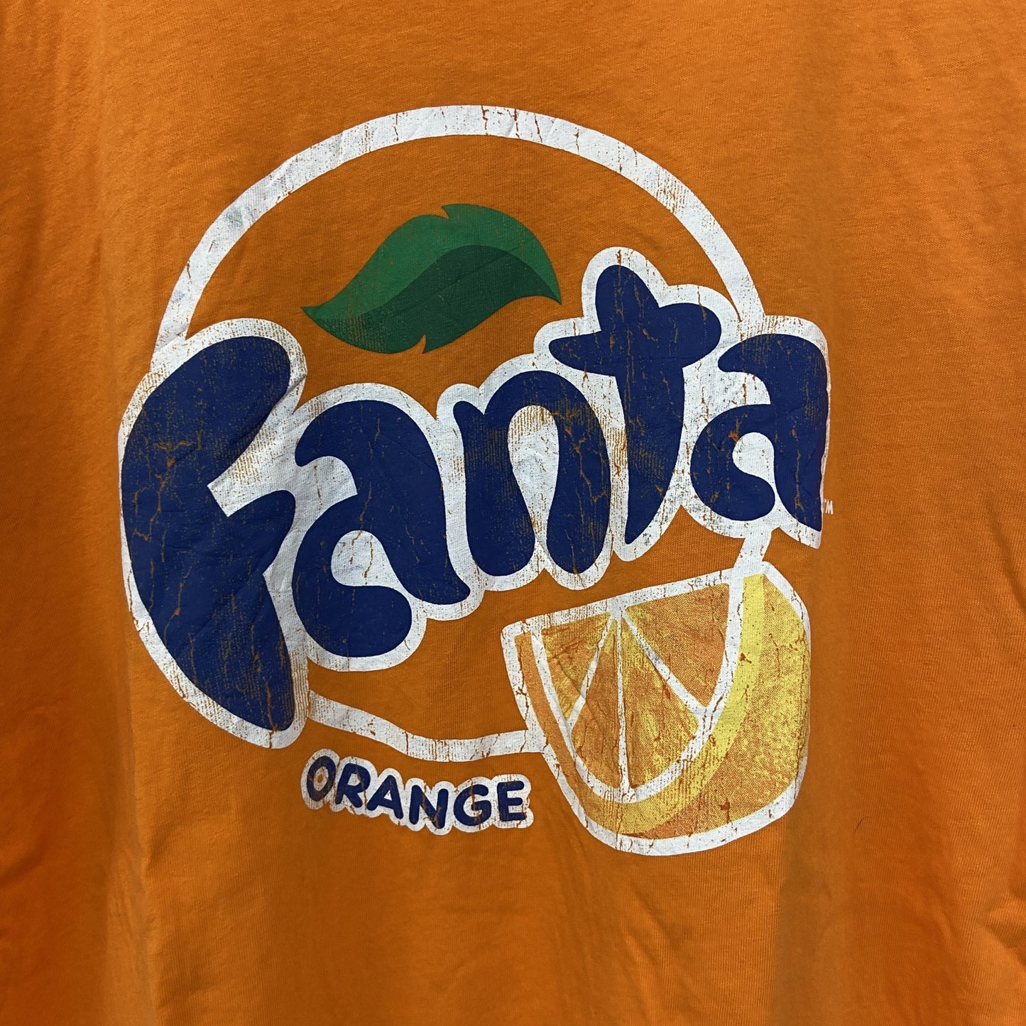 古着 used　Fanta ファンタ　オリジナル半袖プリントTシャツ　コカ・コーラ　春夏服　クルーネック　オレンジ　Sサイズ