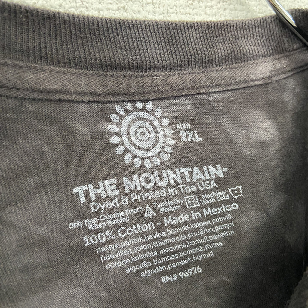 THE MOUNTAIN　ザマウンテン　半袖プリントTシャツ　アニマルT　タイダイ　黒　ブラック　2XLサイズ