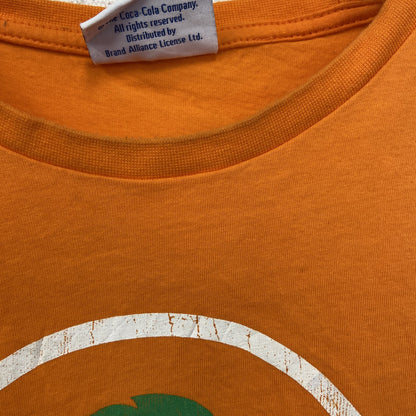古着 used　Fanta ファンタ　オリジナル半袖プリントTシャツ　コカ・コーラ　春夏服　クルーネック　オレンジ　Sサイズ