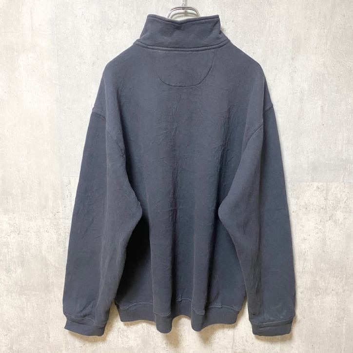 古着 used　IZOD　長袖ハーフジップスウェット　トレーナー　ハイネック　ロゴ刺繍　ワンポイントロゴ　秋冬服　Lサイズ