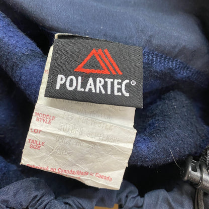 Chlorophylle　フルジップフリースジャケット　POLARTEC　ポーラテック　総柄　紺　ネイビー