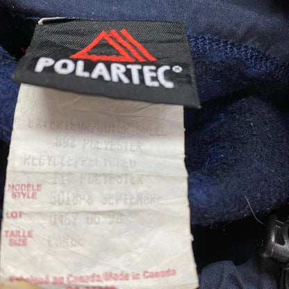 Chlorophylle　フルジップフリースジャケット　POLARTEC　ポーラテック　総柄　紺　ネイビー
