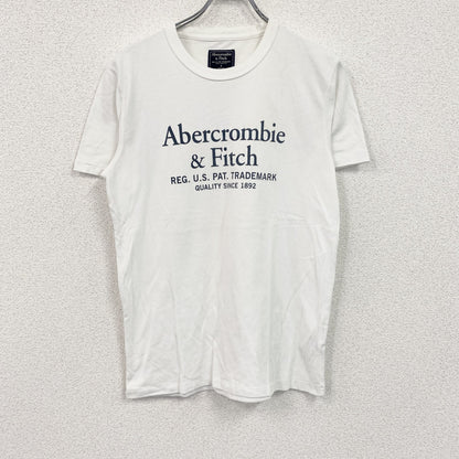 Abercrombie&Fitch　アバクロンビー&フィッッチ　半袖プリントTシャツ　シングルステッチ　白　ホワイト　Sサイズ