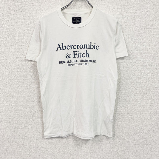 Abercrombie&Fitch　アバクロンビー&フィッッチ　半袖プリントTシャツ　シングルステッチ　白　ホワイト　Sサイズ