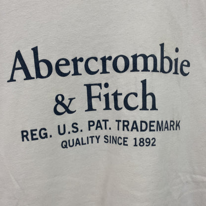 Abercrombie&Fitch　アバクロンビー&フィッッチ　半袖プリントTシャツ　シングルステッチ　白　ホワイト　Sサイズ