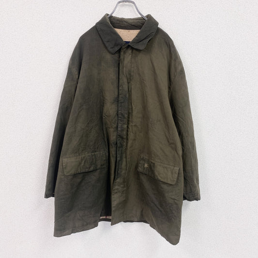 BURBERRY LONDON　バーバリーロンドン　オイルドコート　オイルドジャケット　フリースライナー　カーキ