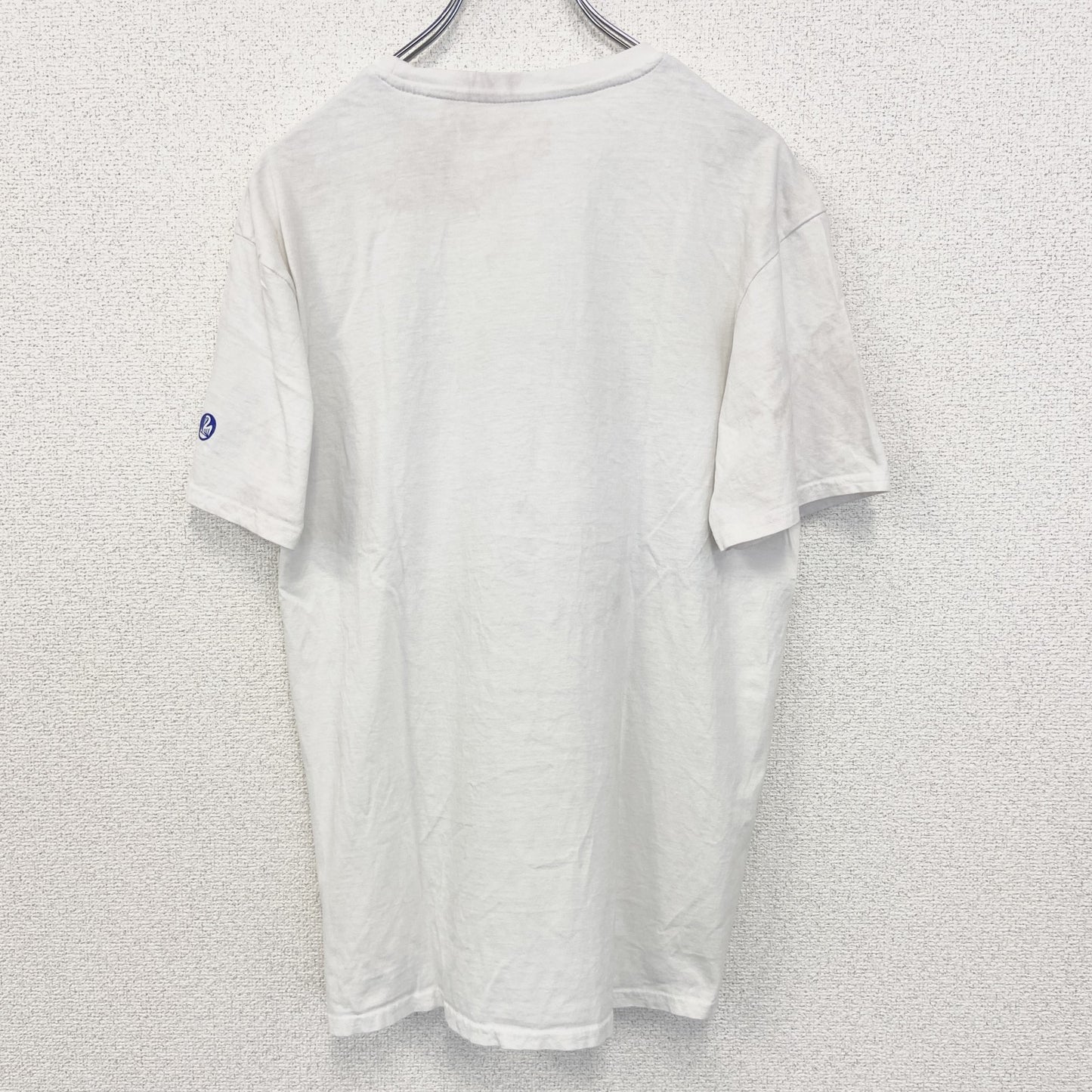 ELEVATE　半袖プリントアニマルTシャツ　ペリカン　Tuschen　ポスター　クルーネック　白　ホワイト　Lサイズ