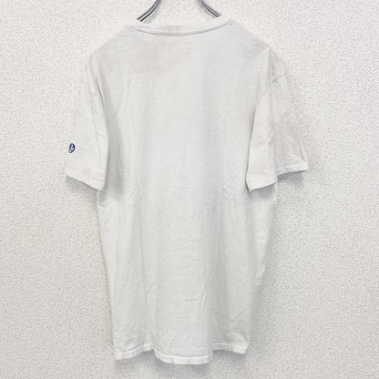 ELEVATE　半袖プリントアニマルTシャツ　ペリカン　Tuschen　ポスター　クルーネック　白　ホワイト　Lサイズ