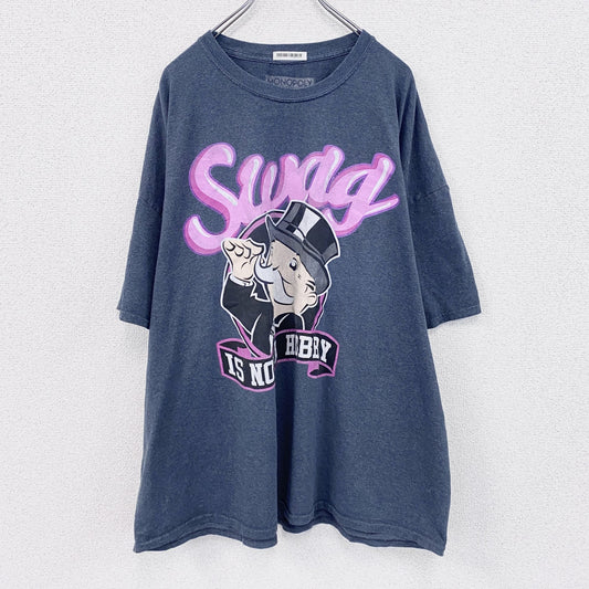 MONOPOLY　モノポリー　半袖プリントTシャツ　紺　ネイビー　3XLサイズ