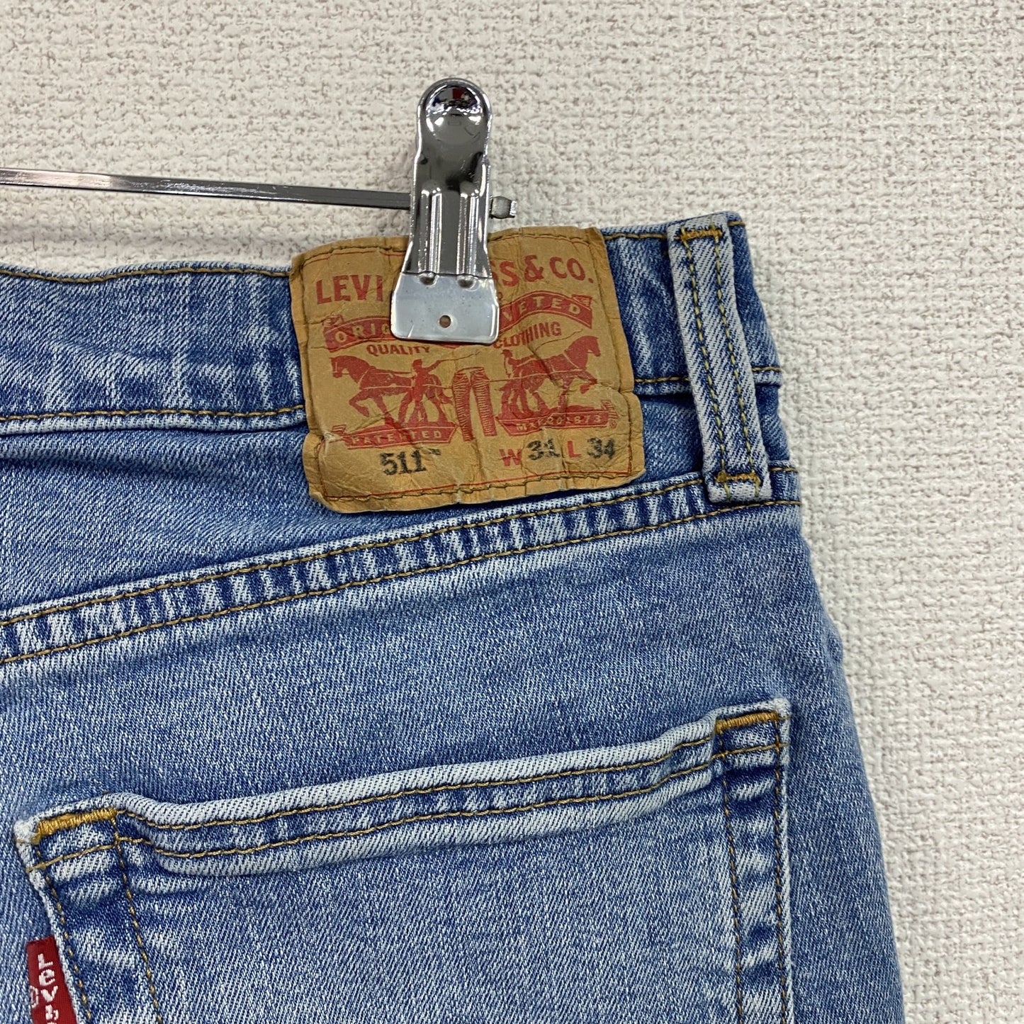 Levi’s　リーバイス　511　デニムパンツ/ジーンズ　ジップフライ　縦落ち　インディゴ　W31サイズ