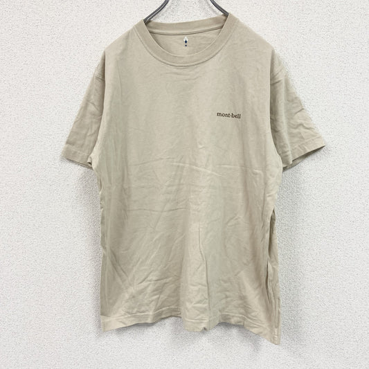 Mont‐bell　モンベル　半袖Tシャツ　ワンポイントブランドロゴ　ベージュ　Mサイズ