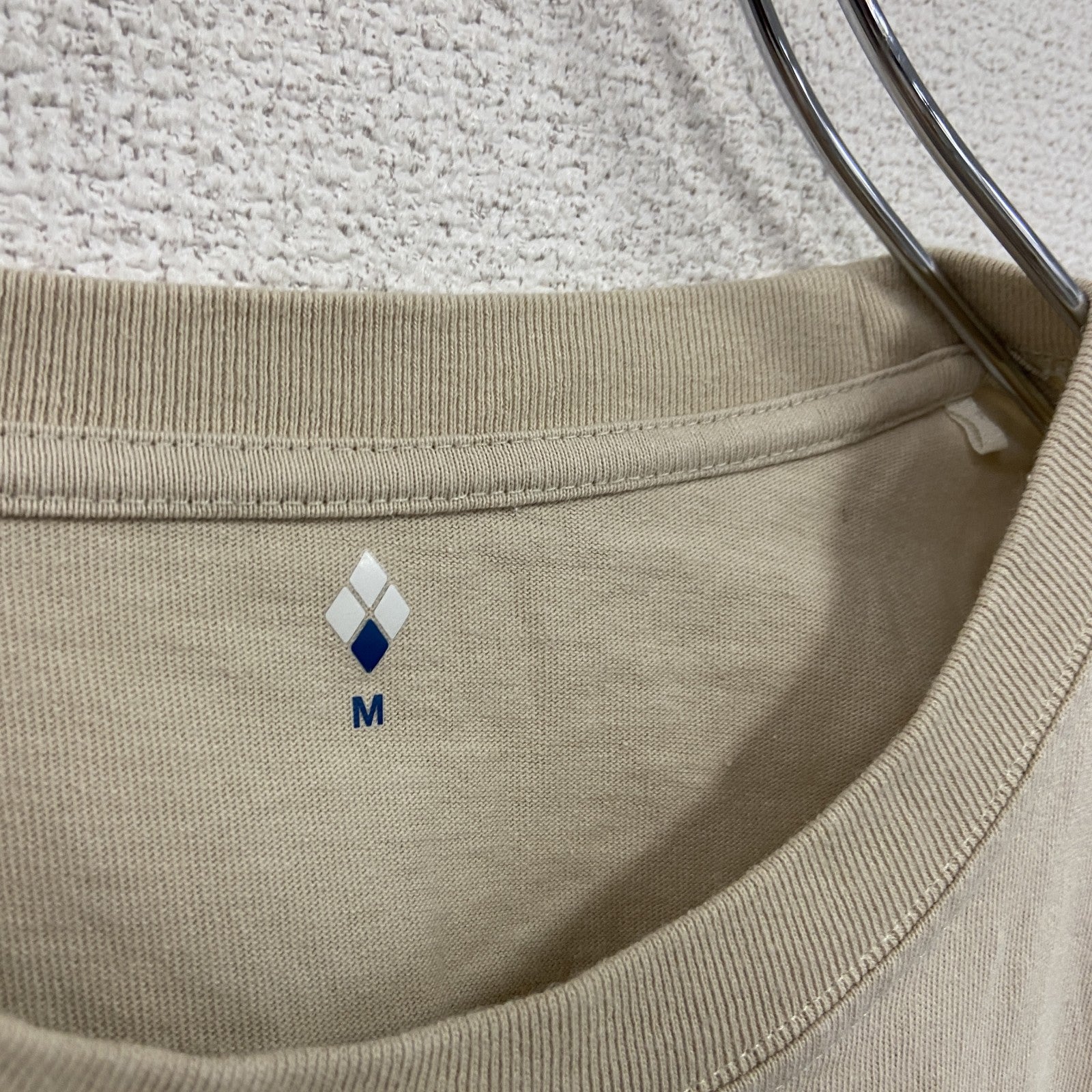 Mont‐bell　モンベル　半袖Tシャツ　ワンポイントブランドロゴ　ベージュ　Mサイズ