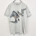 古着 used　Harlequin　半袖プリントTシャツ　燕　ツバメ　ヴィンテージ　80s　イタリア製　クルーネック　白　Lサイズ