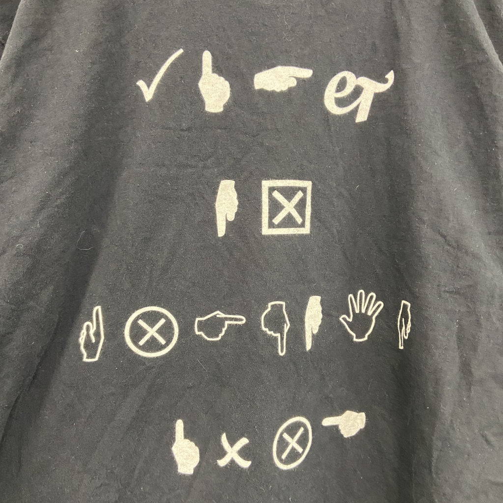 PDLIF　半袖プリントTシャツ　黒　ブラック　Lサイズ