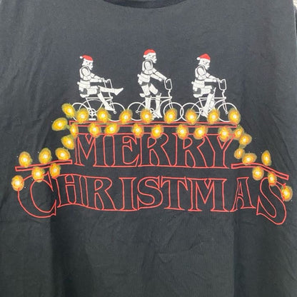古着 used　ORIGINAL STORMTROOPER LONDON　半袖プリントTシャツ　メリークリスマス　サンタ　黒
