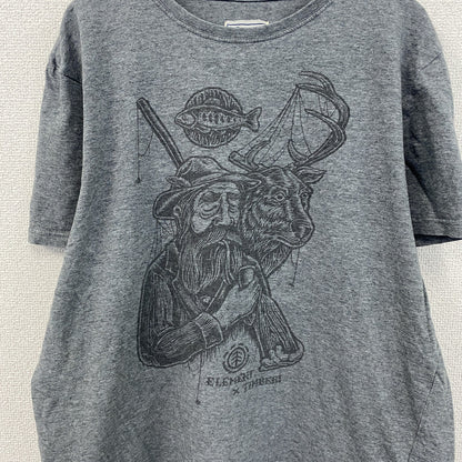 ELEMENT　エレメント　TIMBER！　ティンバー　半袖Tシャツ　コラボＴ　ユーロ　灰色　グレー　XLサイズ