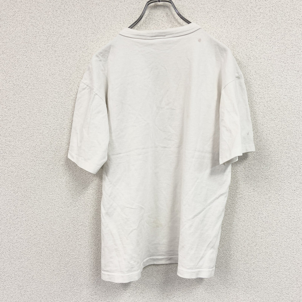 WALT DISNEY STUDIOS　Mickey　ミッキー　Disney　半袖Tシャツ　ヘンリーネック　刺繍ロゴ　白　ホワイト　Sサイズ