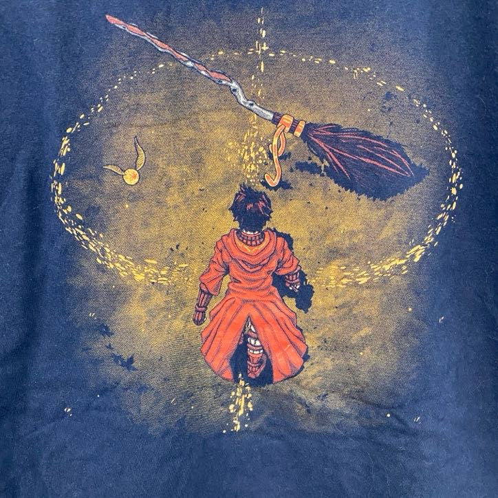 GILDAN　ギルダン　半袖プリントTシャツ　ハリーポッター　紺　ネイビー　Mサイズ