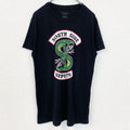 古着 used　メキシコ製　RIVERDALE　半袖プリントTシャツ　サウスサイドサーペント　蛇　黒　ブラック　Mサイズ