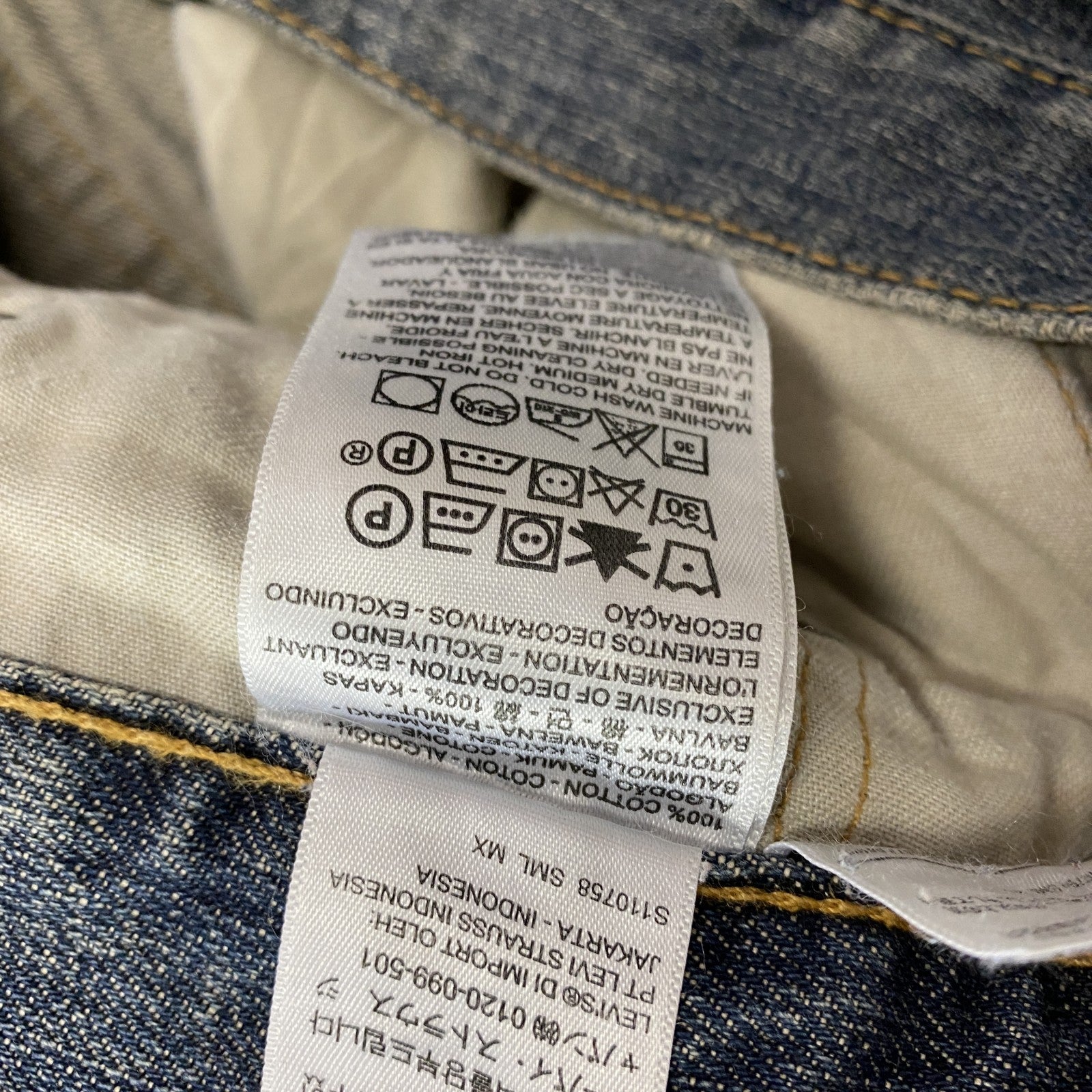 Levi’s　リーバイス　559　デニムパンツ/ジーンズ　ジップフライ　縦落ち　インディゴ　W32サイズ
