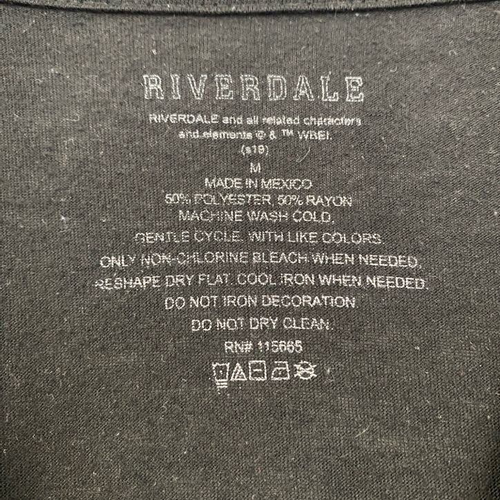 古着 used　メキシコ製　RIVERDALE　半袖プリントTシャツ　サウスサイドサーペント　蛇　黒　ブラック　Mサイズ