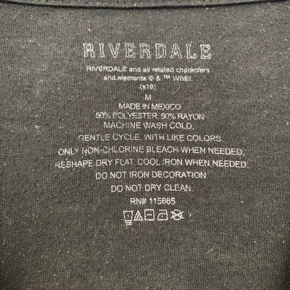 古着 used　メキシコ製　RIVERDALE　半袖プリントTシャツ　サウスサイドサーペント　蛇　黒　ブラック　Mサイズ