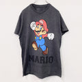 MARIO　スーパーマリオブラザーズ　マリオ　半袖プリントTシャツ　ダークグレー