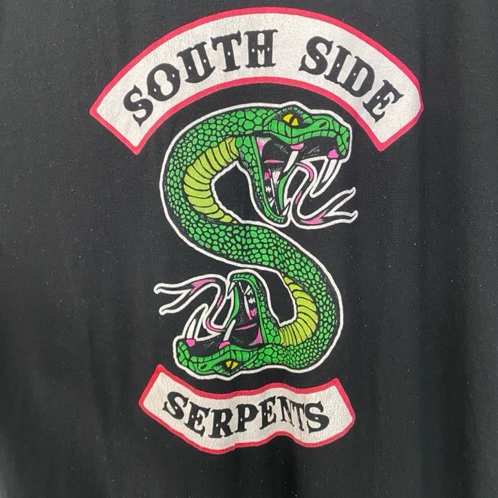 古着 used　メキシコ製　RIVERDALE　半袖プリントTシャツ　サウスサイドサーペント　蛇　黒　ブラック　Mサイズ