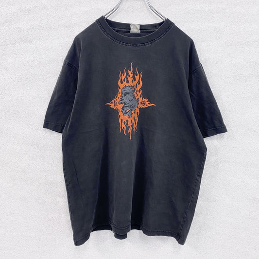 ～00s　半袖プリントTシャツ　龍　ドラゴン　ヴィンテージ　黒　ブラック　