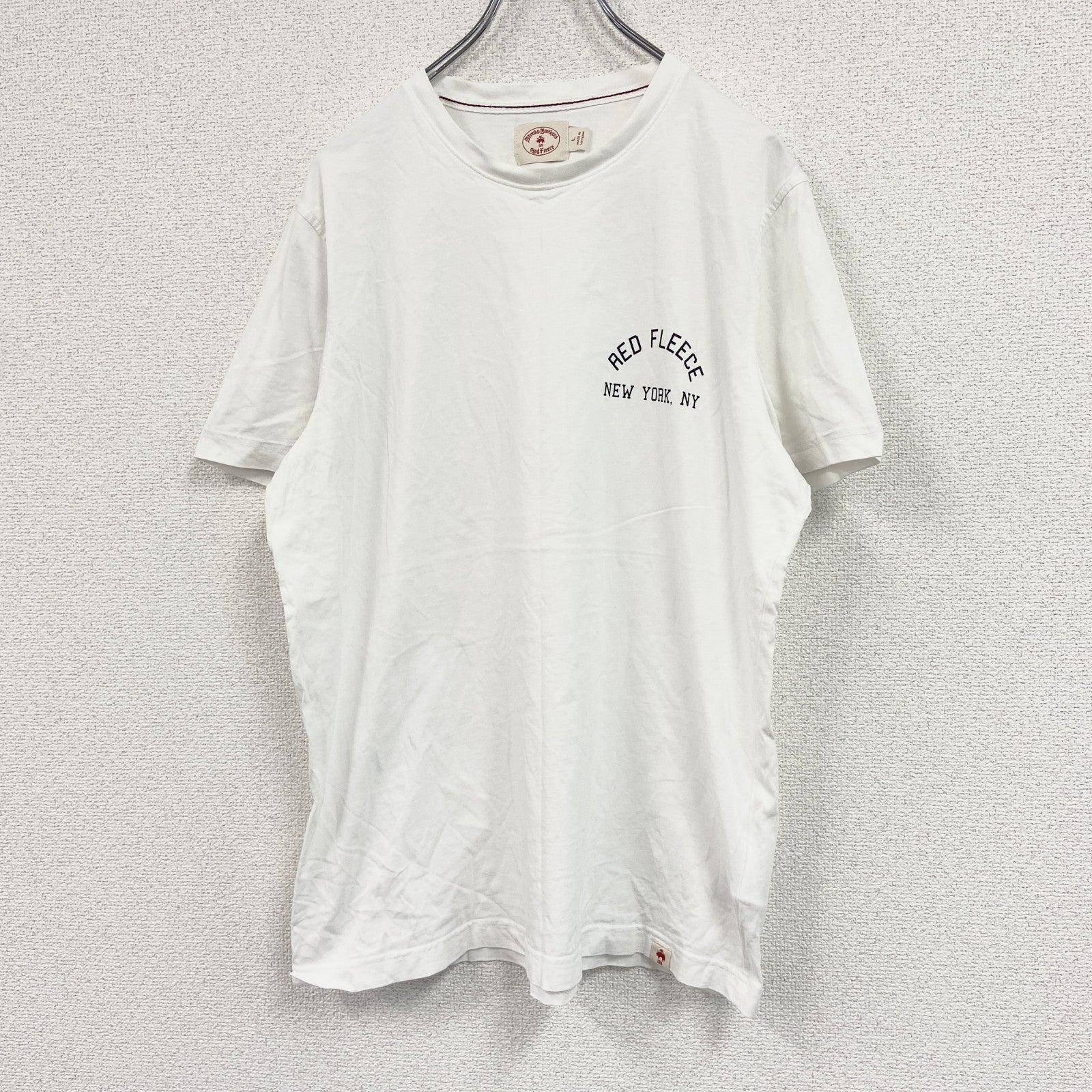 Brooks Brothers　ブルックスブラザーズ　半袖ワンポイントプリントＴシャツ　白　ホワイト　Lサイズ