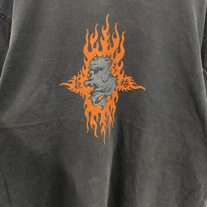 ～00s　半袖プリントTシャツ　龍　ドラゴン　ヴィンテージ　黒　ブラック　