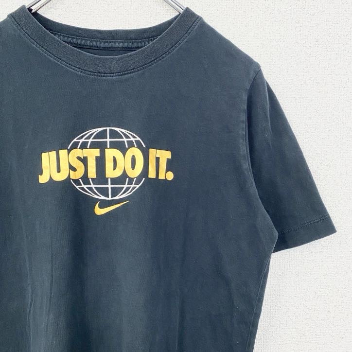古着 used　NIKE　ナイキ　半袖英字プリントTシャツ　JUST DO IT　クルーネック　黒　ブラック　XLサイズ