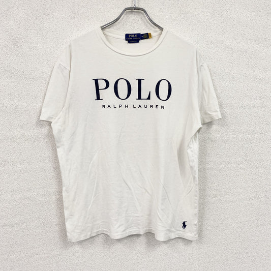 POLO RALPH LAUREN　ラルフローレン　半袖プリントTシャツ　シングルステッチ　刺繍ロゴ　白　ホワイト　Mサイズ