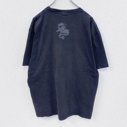 ～00s　半袖プリントTシャツ　龍　ドラゴン　ヴィンテージ　黒　ブラック　