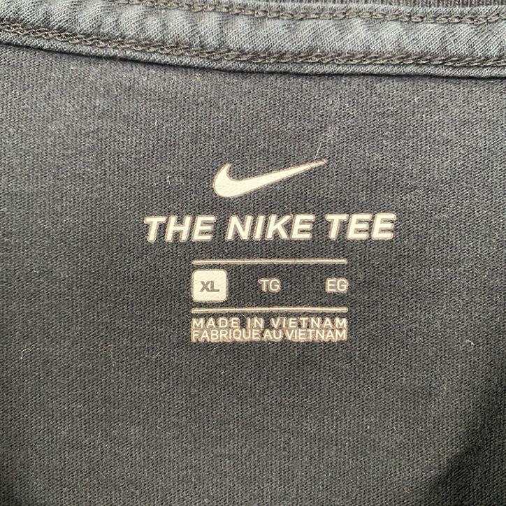 古着 used　NIKE　ナイキ　半袖英字プリントTシャツ　JUST DO IT　クルーネック　黒　ブラック　XLサイズ
