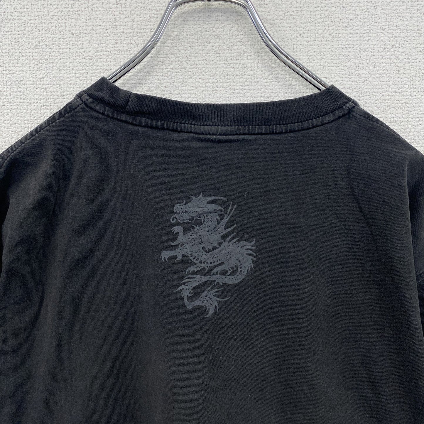 ～00s　半袖プリントTシャツ　龍　ドラゴン　ヴィンテージ　黒　ブラック　