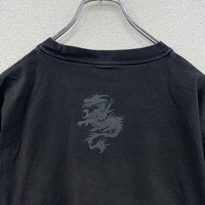 ～00s　半袖プリントTシャツ　龍　ドラゴン　ヴィンテージ　黒　ブラック　