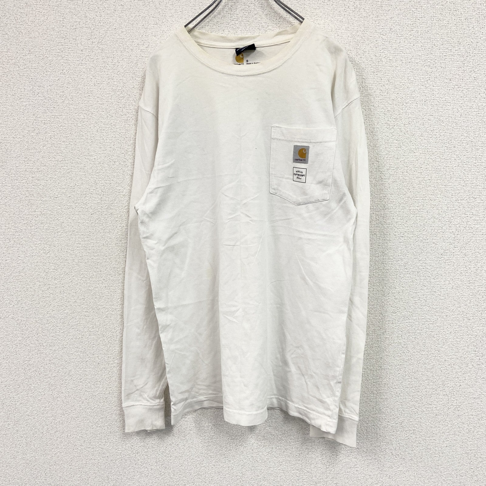Carhartt　カーハート　長袖プリントTシャツ/ロンT　白　ホワイト　Sサイズ