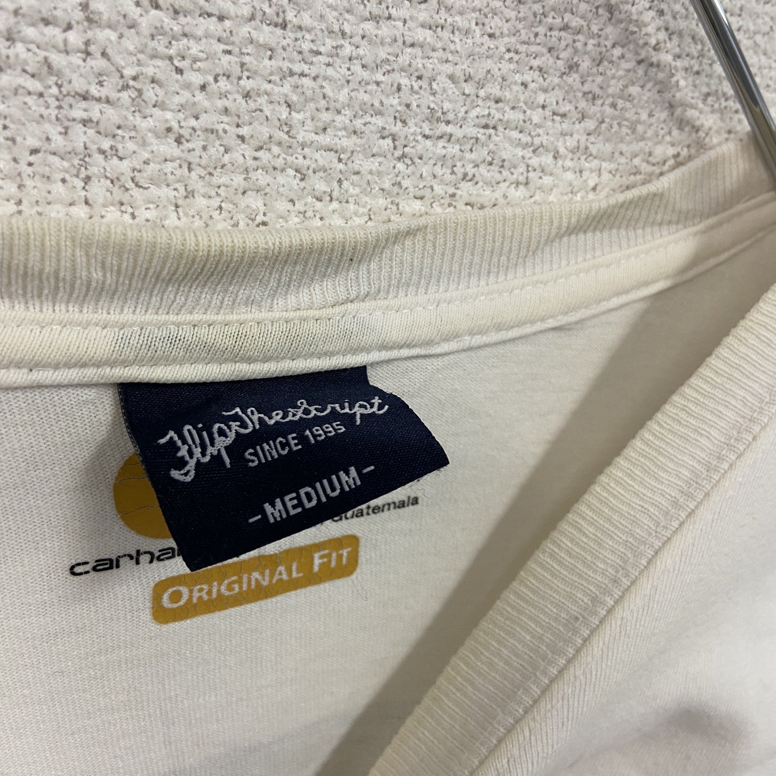 Carhartt　カーハート　長袖プリントTシャツ/ロンT　白　ホワイト　Sサイズ
