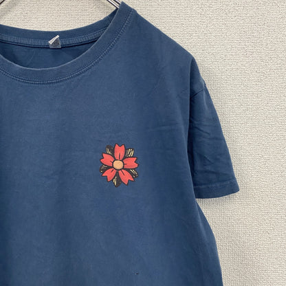 Pampling　パンプリング　半袖Tシャツ　漢字プリント　タトゥー　青　ブルー　Lサイズ