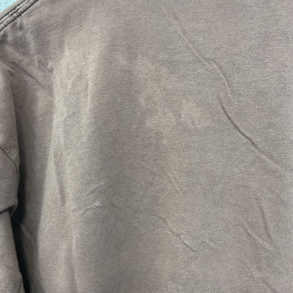 古着 used　RIP CURL　半袖プリントＴシャツ　フォルクスワーゲン　ワーゲンバス　クルーネック　レトロ　茶色　Lサイズ