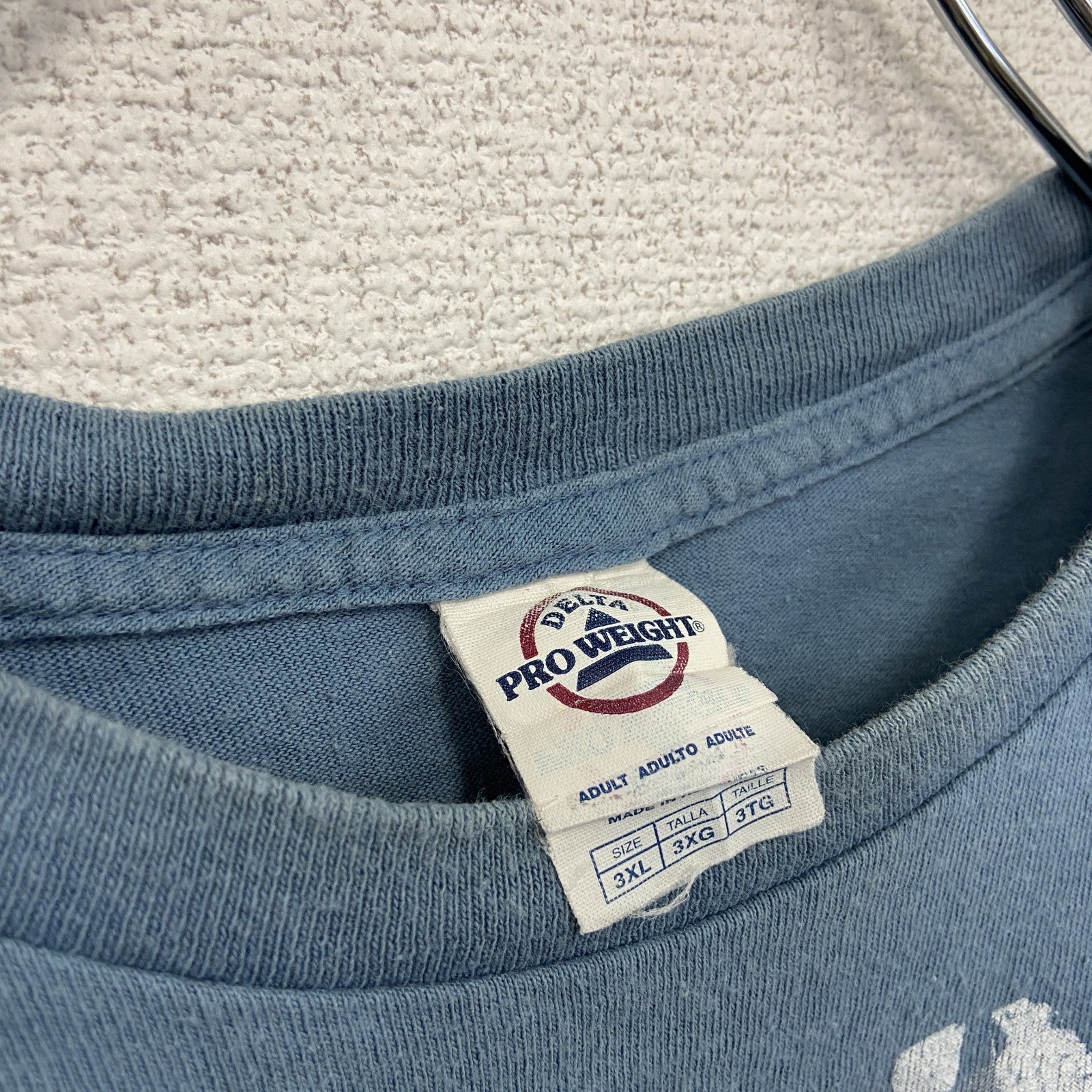 DELTA PRO WEIGHT　半袖プリントTシャツ　水色　ライトブルー　3XLサイズ