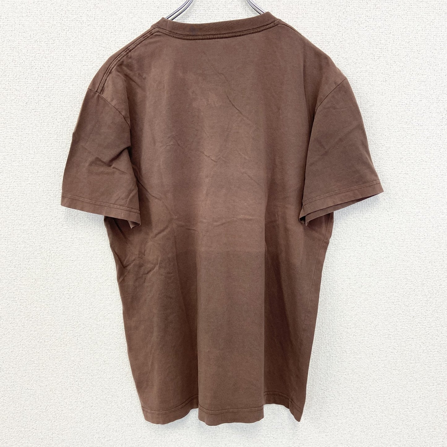 古着 used　RIP CURL　半袖プリントＴシャツ　フォルクスワーゲン　ワーゲンバス　クルーネック　レトロ　茶色　Lサイズ